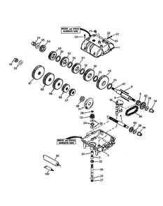 Transmission Assembly Diagram and Parts List for G1548 55AE232S150-WAM Cub Cadet Lawn Mower